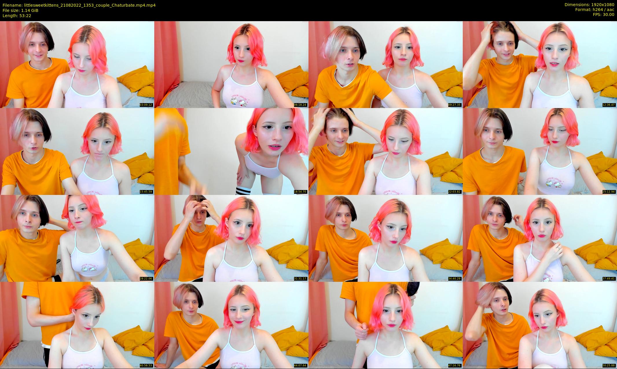 littlesweetkittens — 54 minute Chaturbate Couple cam show, Aug 21, 2022