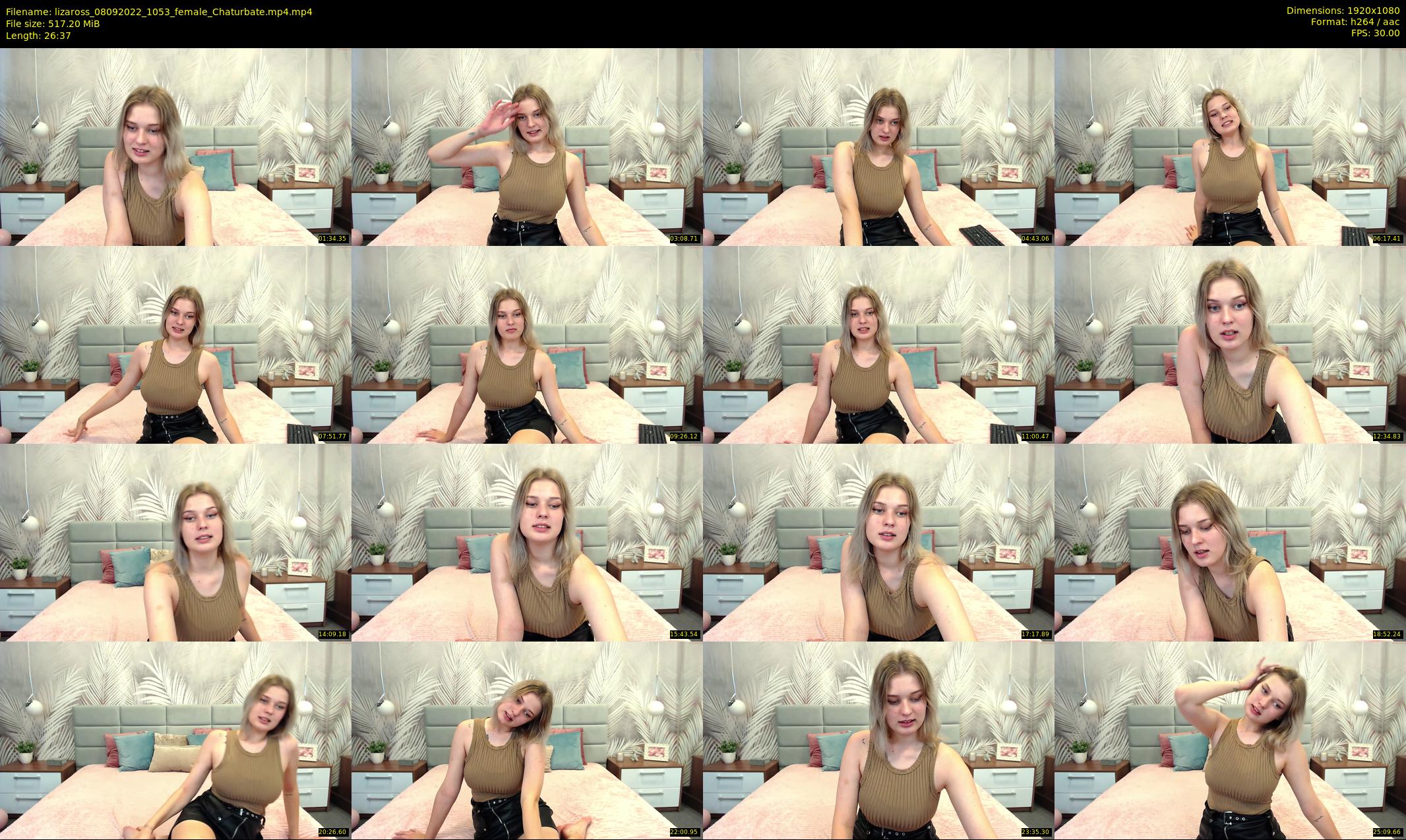 lizaross — 27 minute Chaturbate Female cam show, Sep 8, 2022