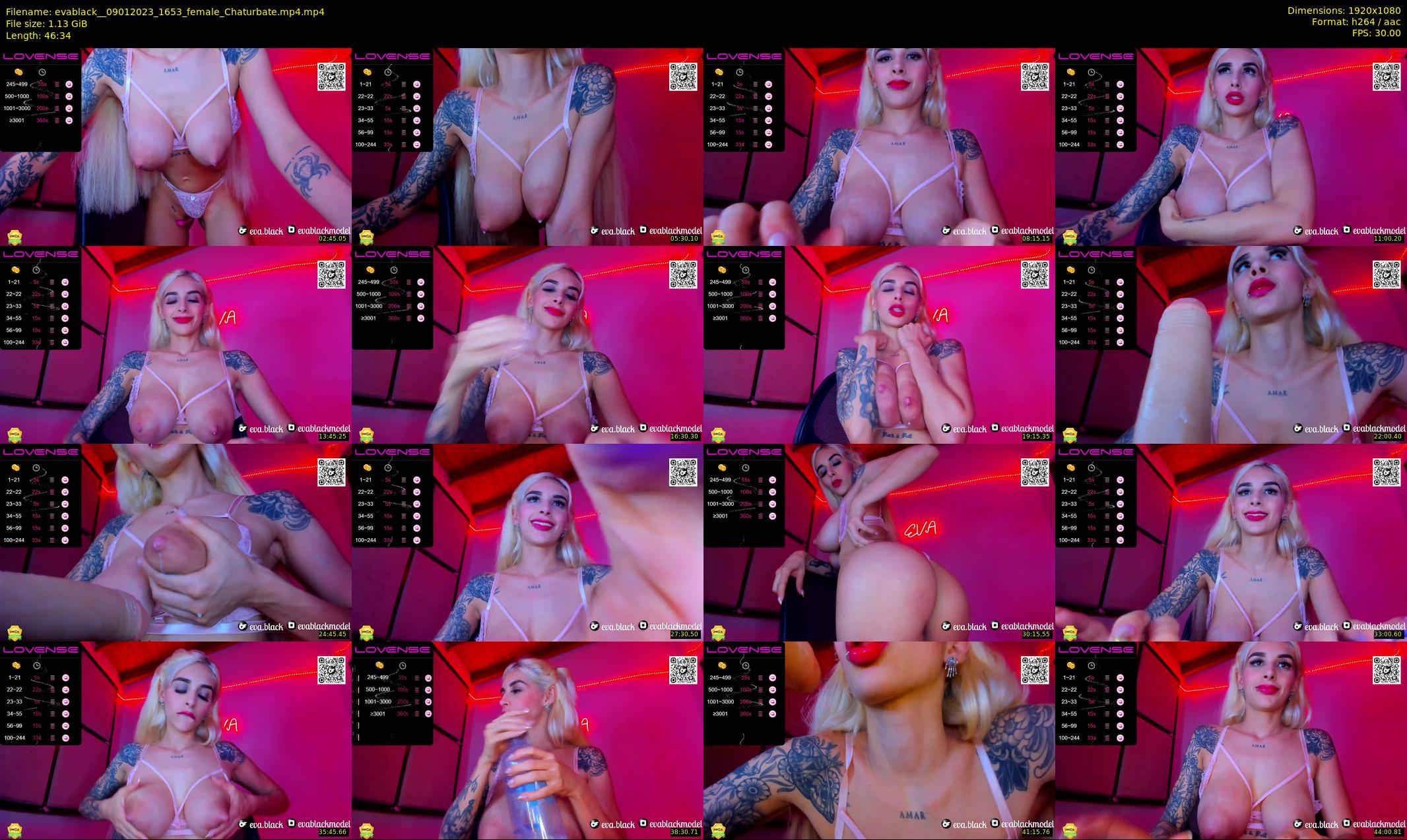 evablack_ — 47 minute Chaturbate Female cam show, Jan 9, 2023