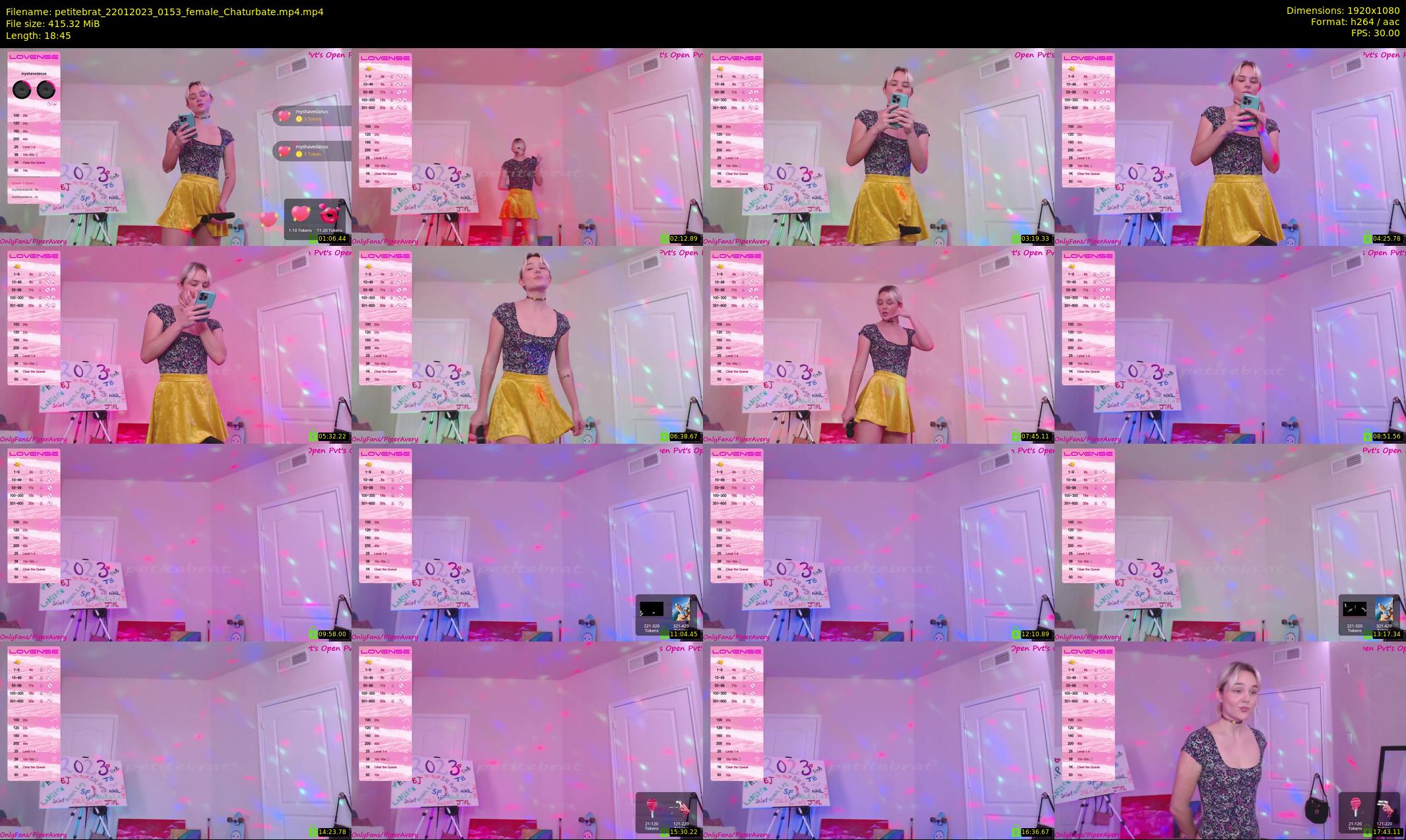 petitebrat — 19 minute Chaturbate Female cam show, Jan 21, 2023