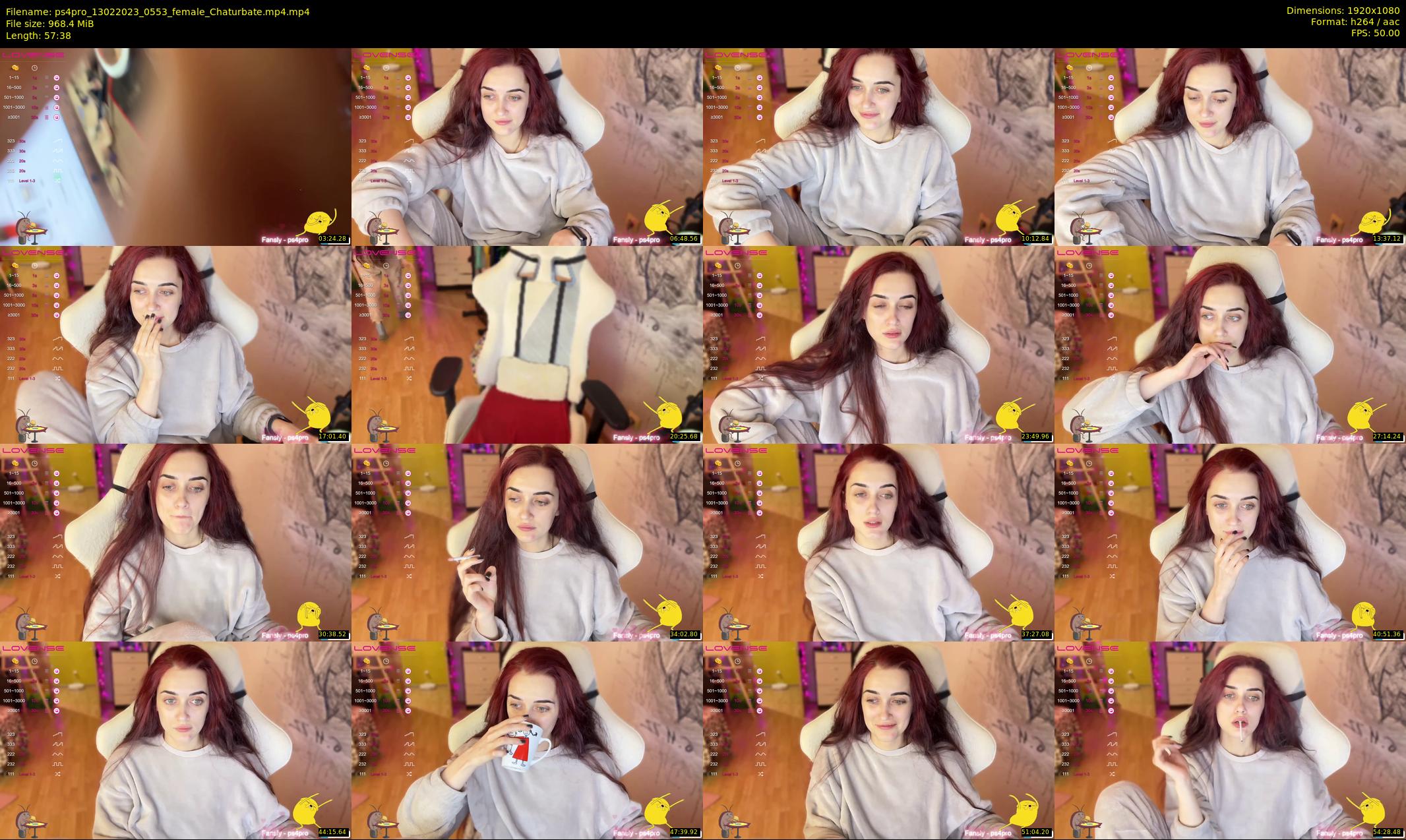 ps4pro — 58 minute Chaturbate Female cam show, Feb 13, 2023