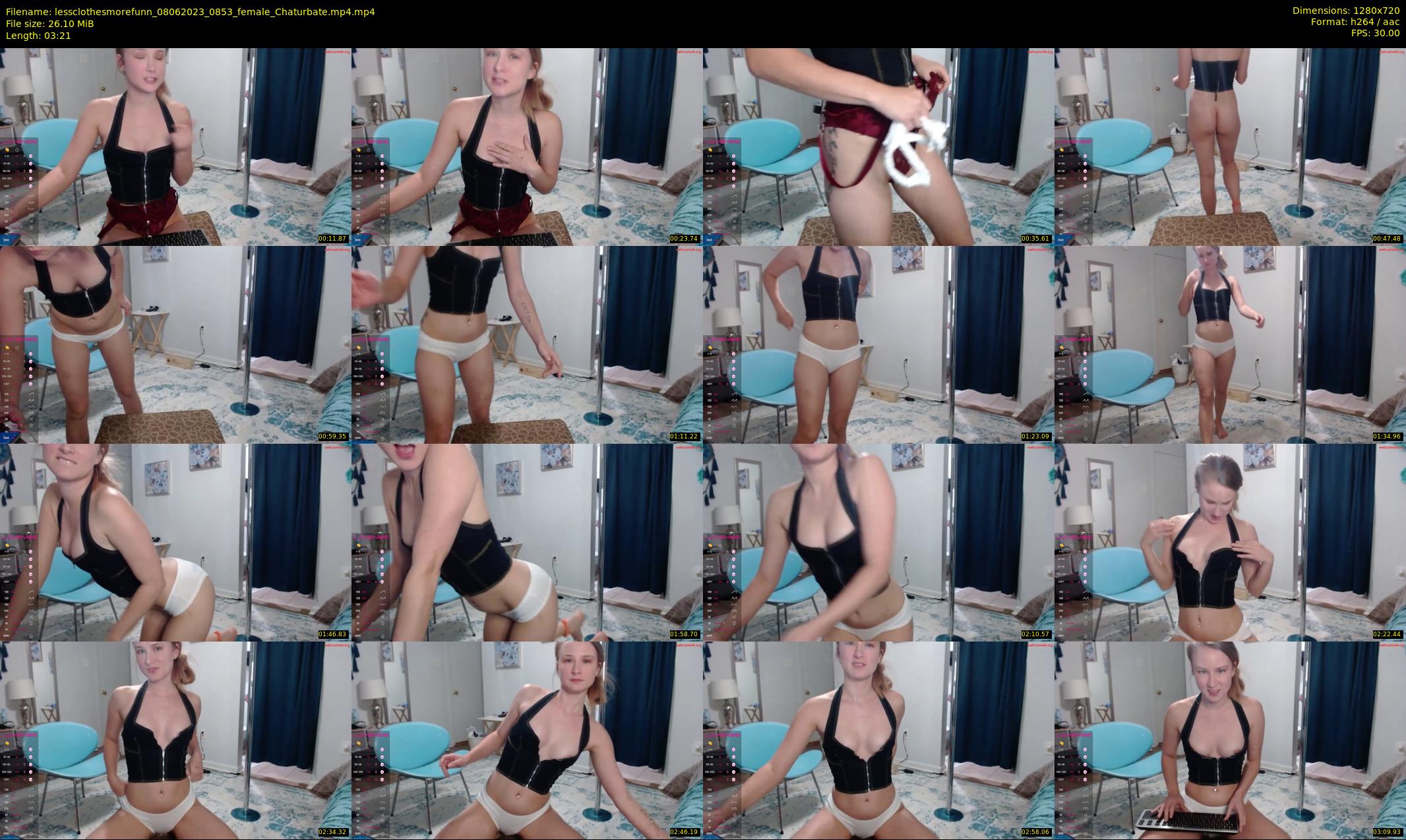 lessclothesmorefunn — 4 minute Chaturbate Female cam show, Jun 8, 2023