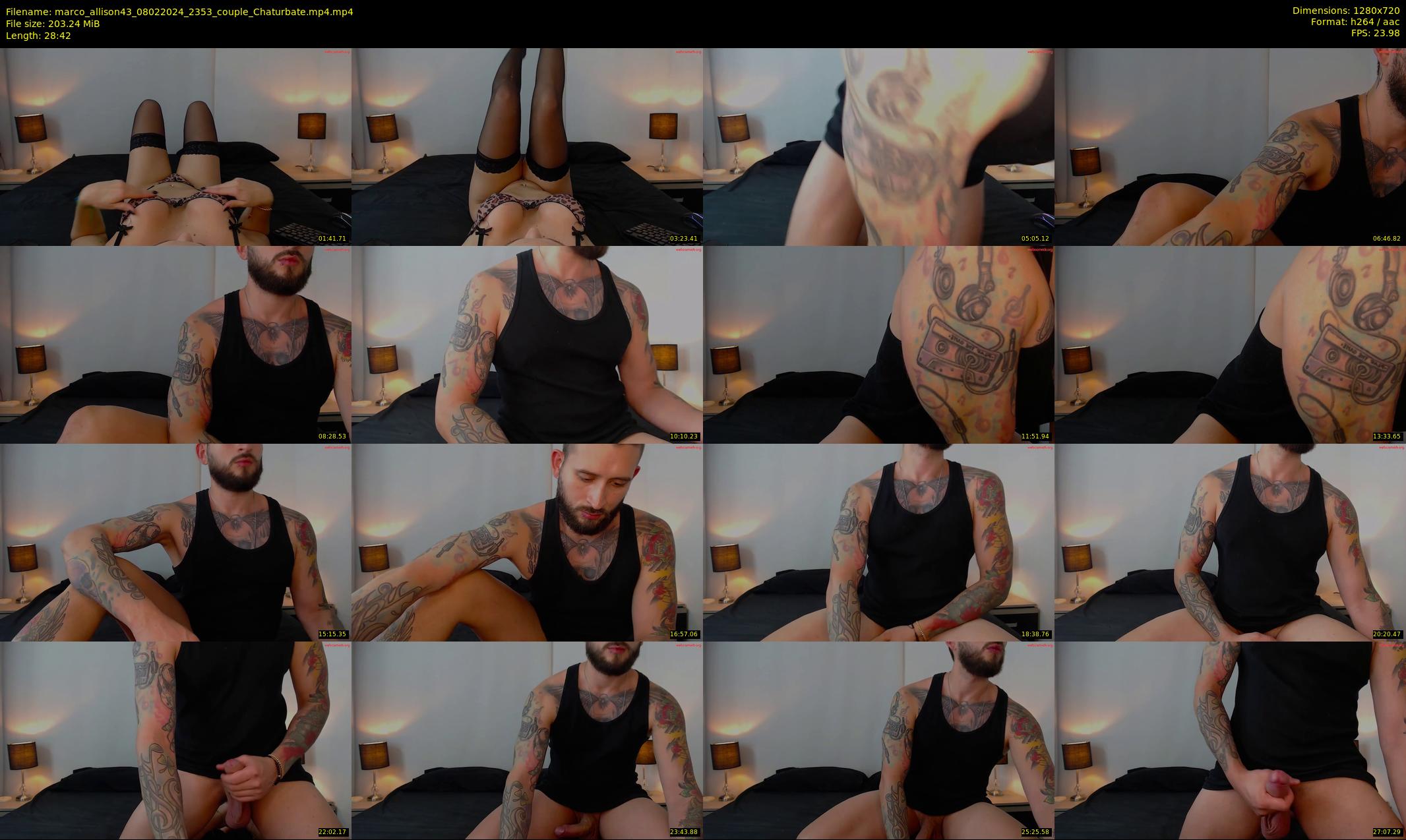 marco_allison43 — Chaturbate Couple cam show, Feb 8, 2024