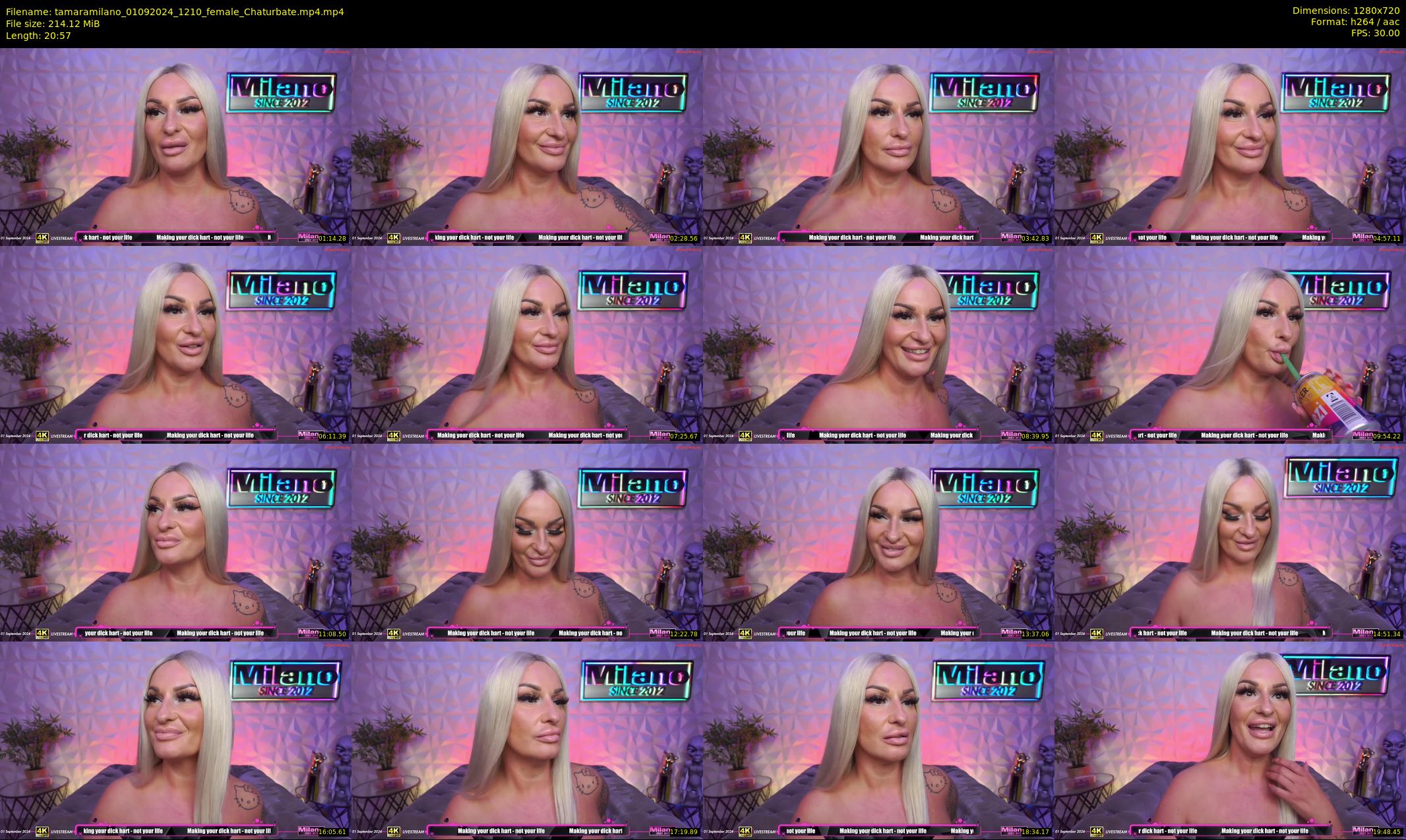 tamaramilano — Chaturbate Female cam show, Sep 1, 2024