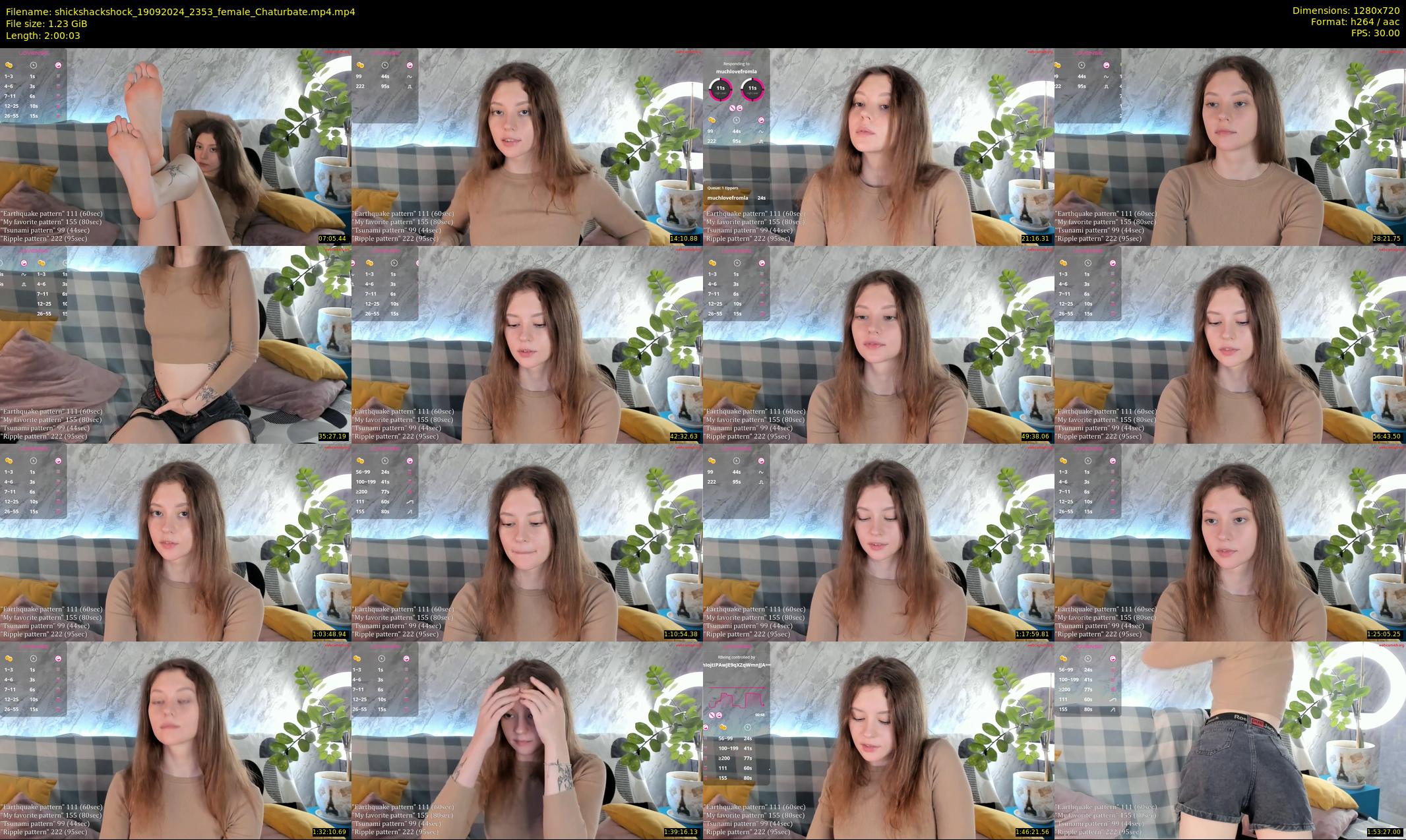 shickshackshock — Chaturbate Female cam show, Sep 19, 2024