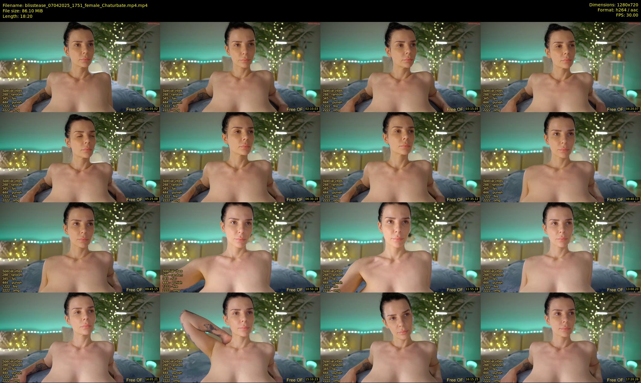 blisstease — Chaturbate Female cam show, Apr 7, 2025