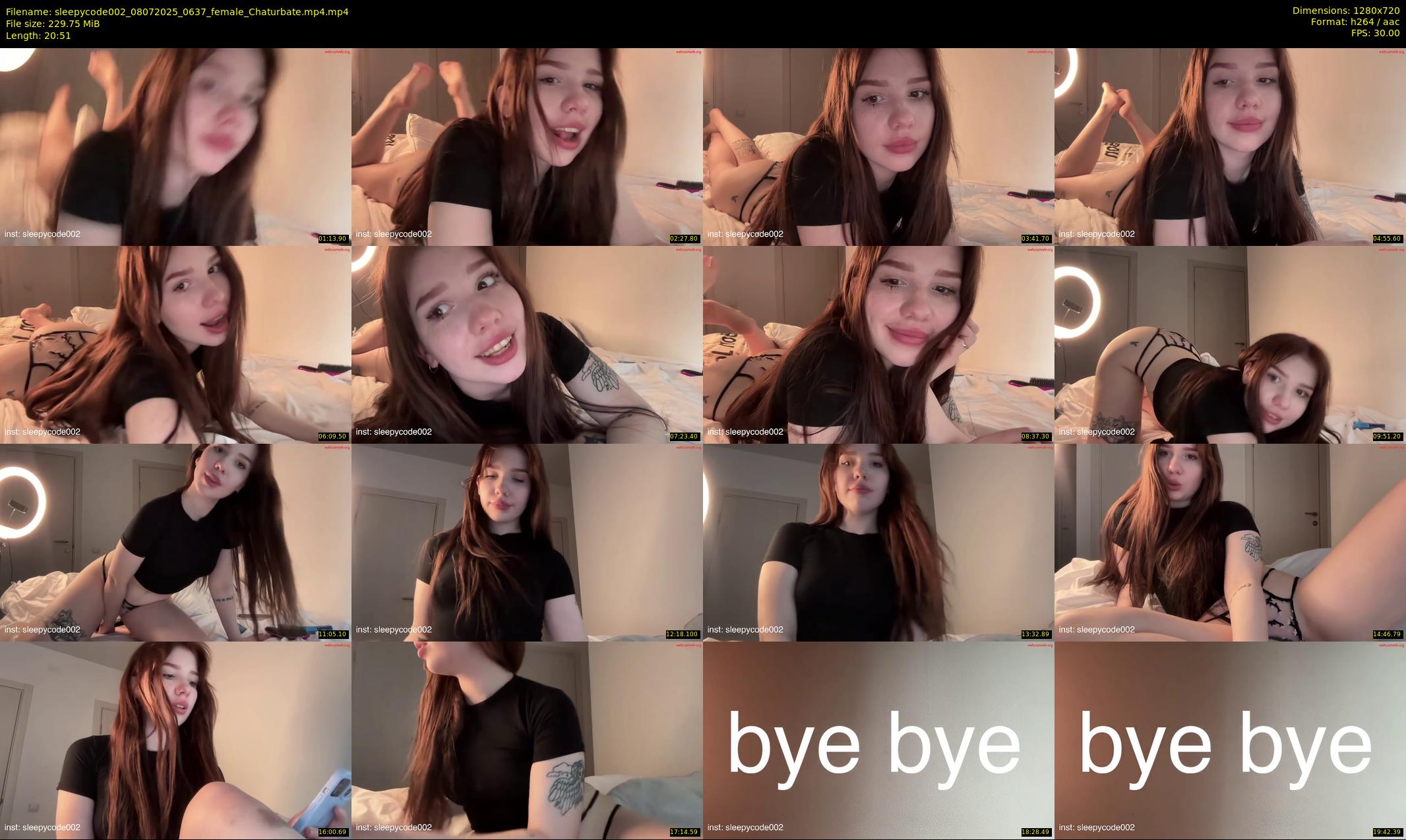 sleepycode002 — 21 minute Chaturbate Female cam show, Jul 8, 2025