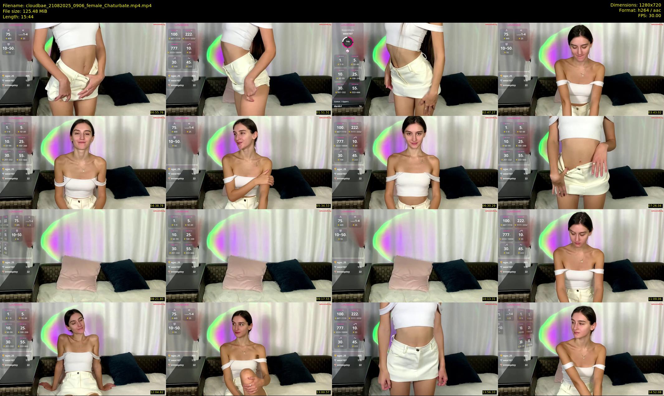 cloudbae — 16 minute Chaturbate Female cam show, Aug 21, 2025