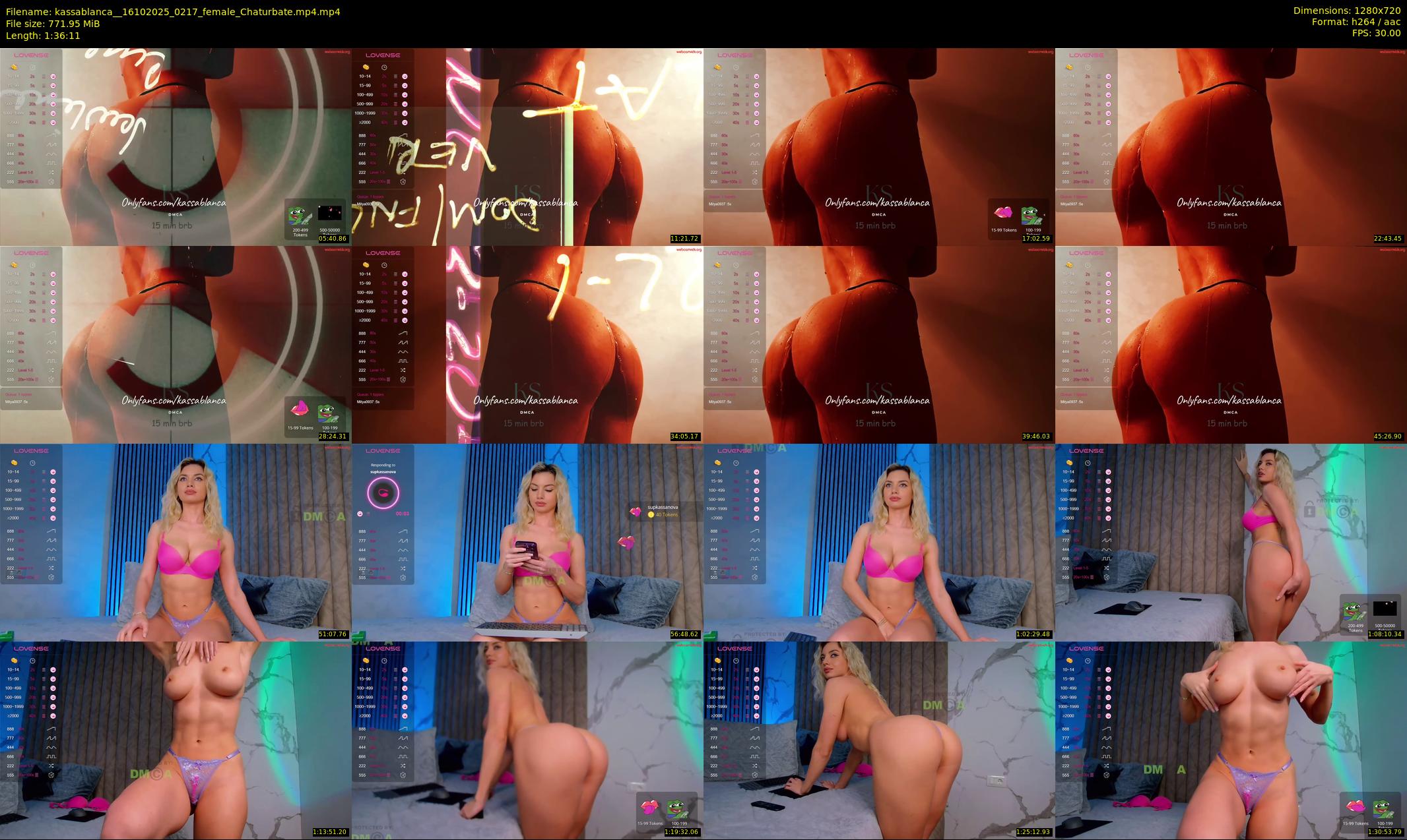 kassablanca_ — Chaturbate Female cam show, Oct 15, 2025