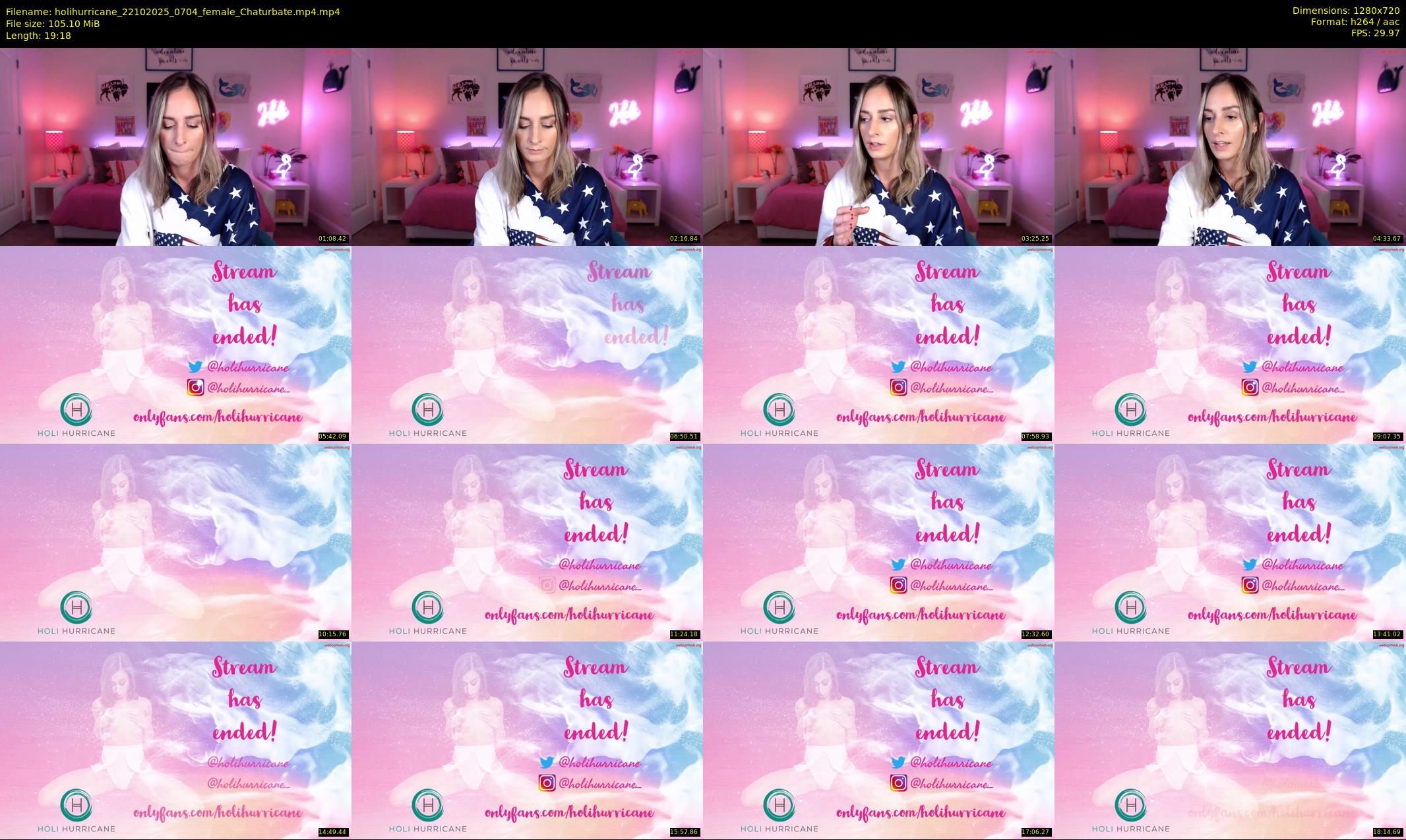 holihurricane — Chaturbate Female cam show, Oct 22, 2025