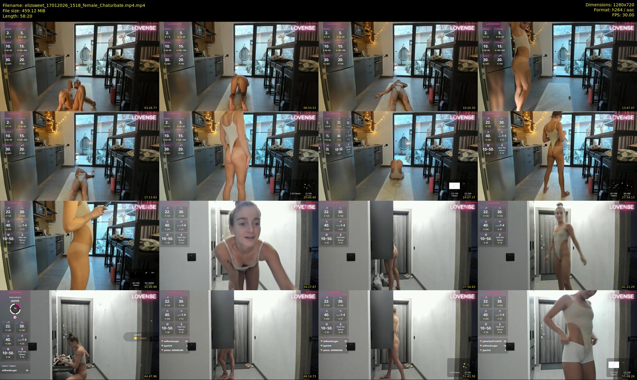 elizsweet — Chaturbate Female cam show, Jan 17, 2026