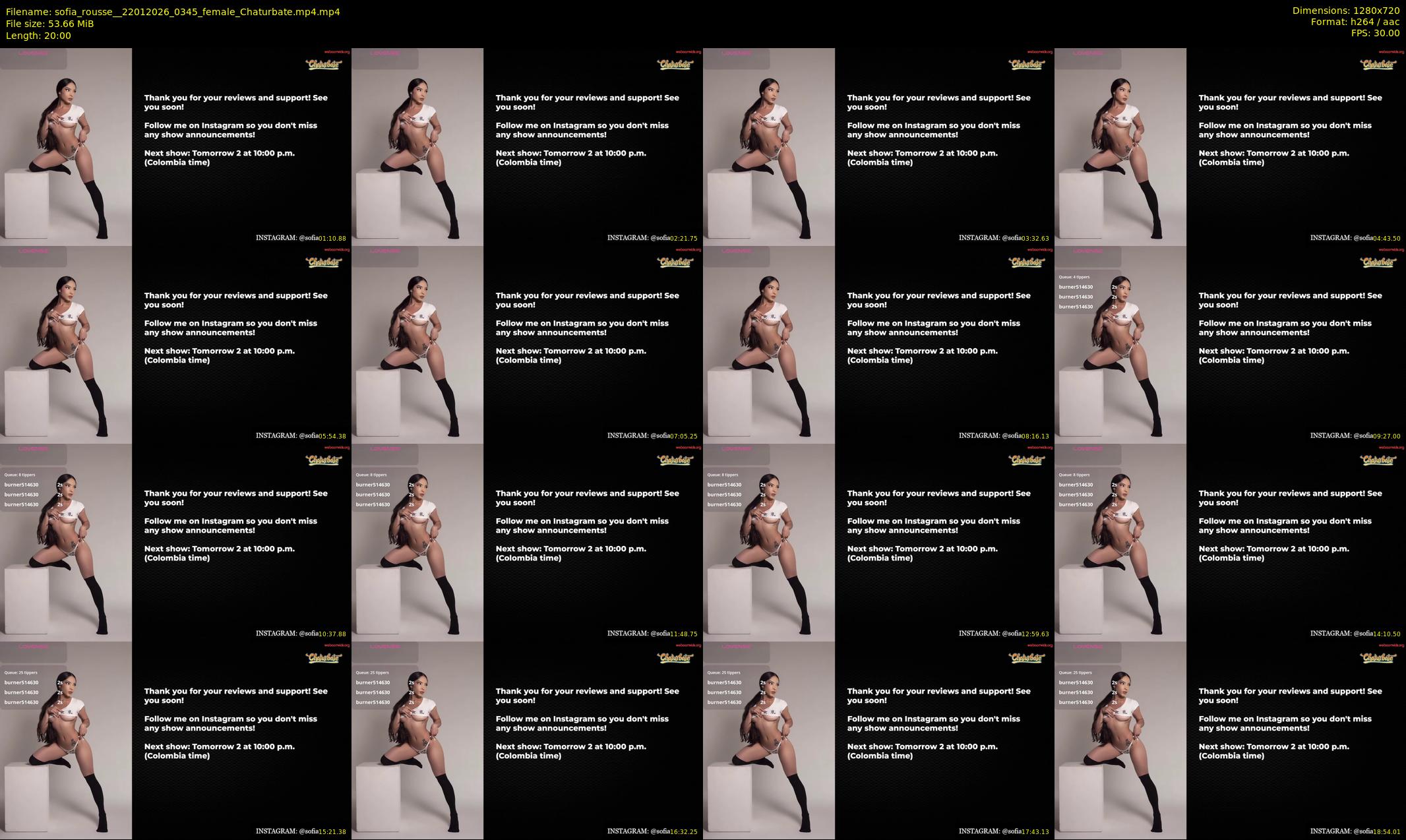 sofia_rousse_ — 20 minute Chaturbate Female cam show, Jan 21, 2026