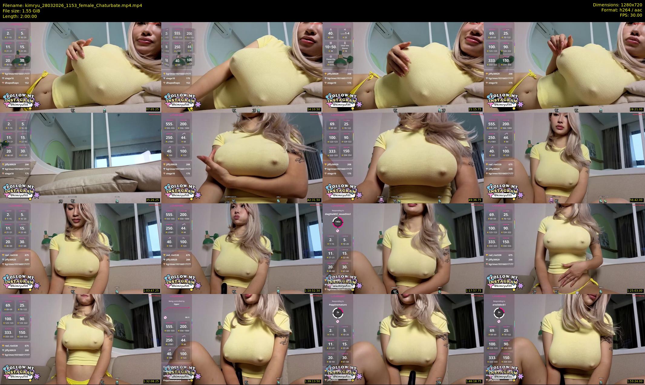 kimryu — 120 minute Chaturbate Female cam show, Mar 28, 2026
