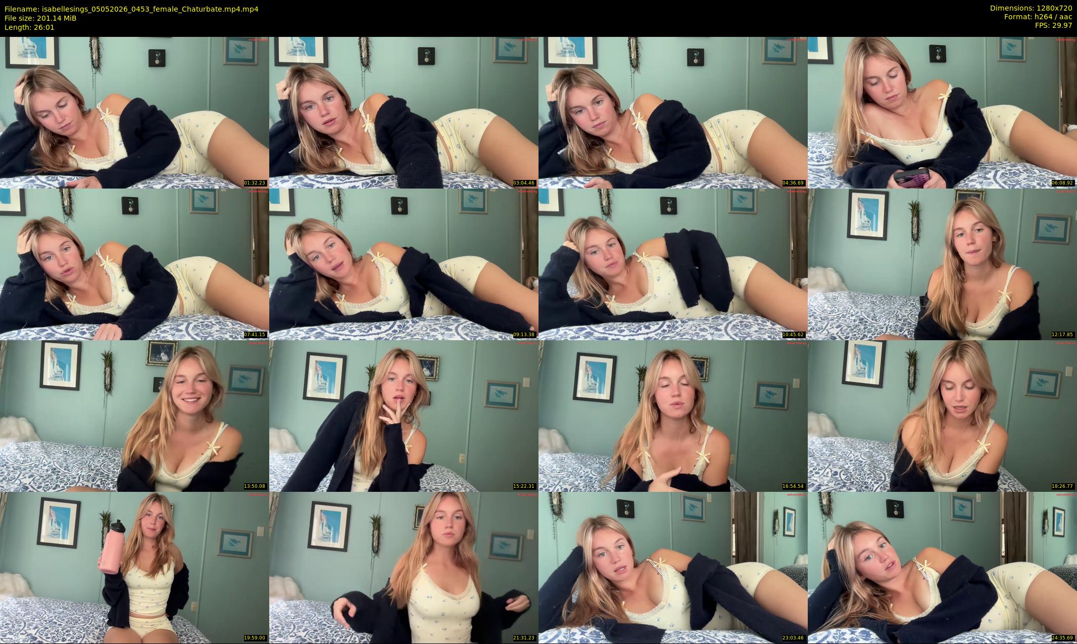 isabellesings — 27 minute Chaturbate Female cam show, May 5, 2026