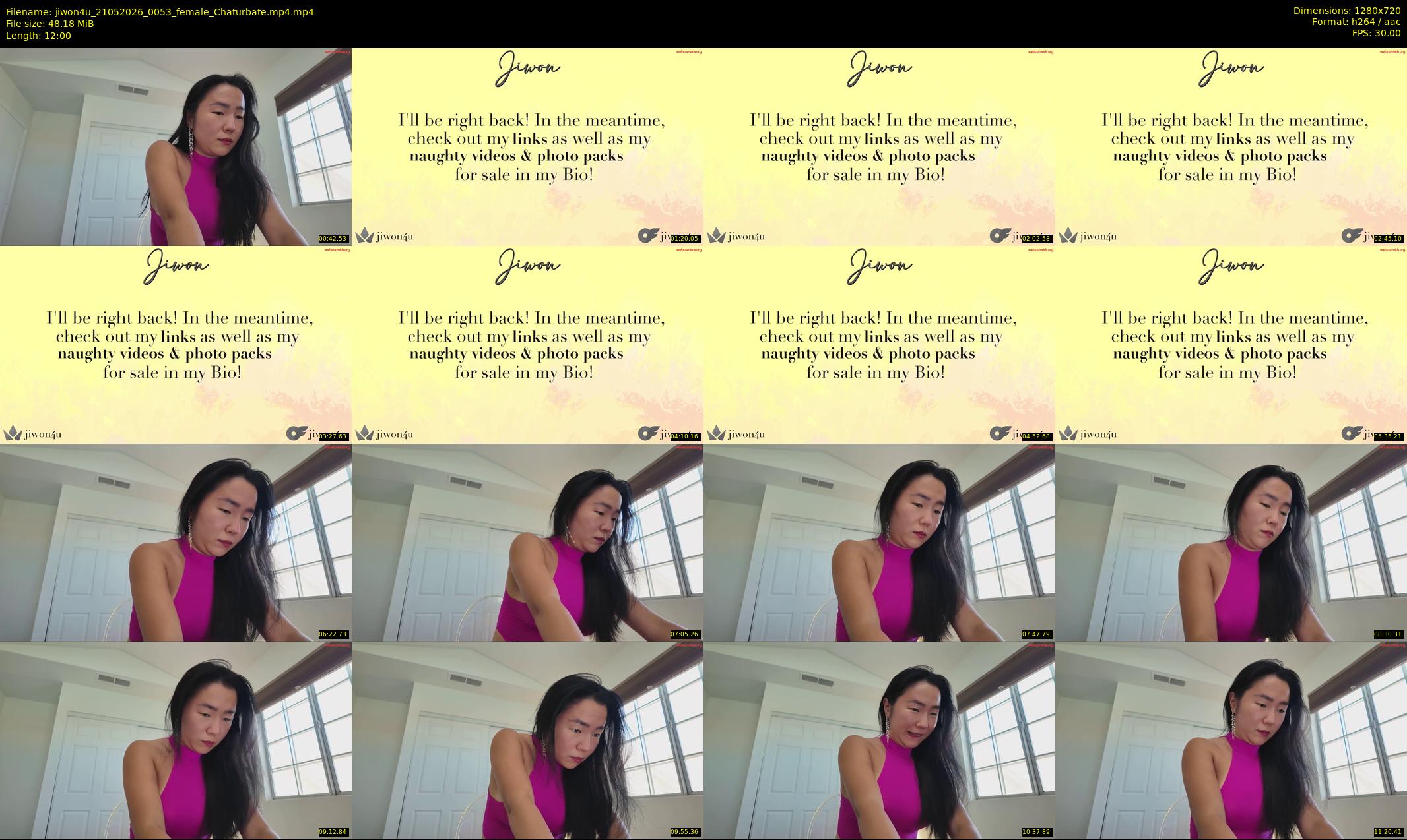 jiwon4u — Chaturbate Female cam show, May 20, 2026