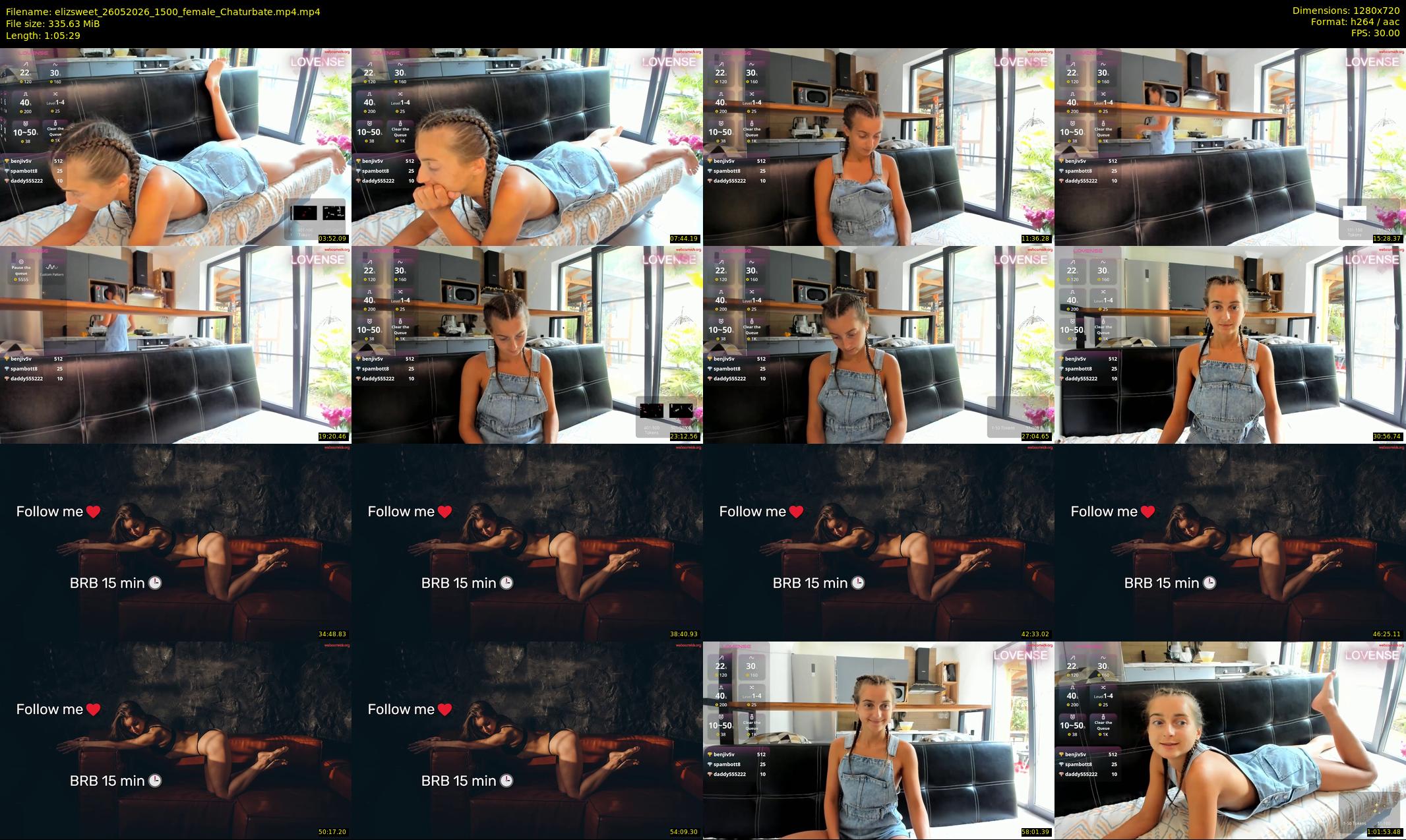 elizsweet — Chaturbate Female cam show, May 26, 2026