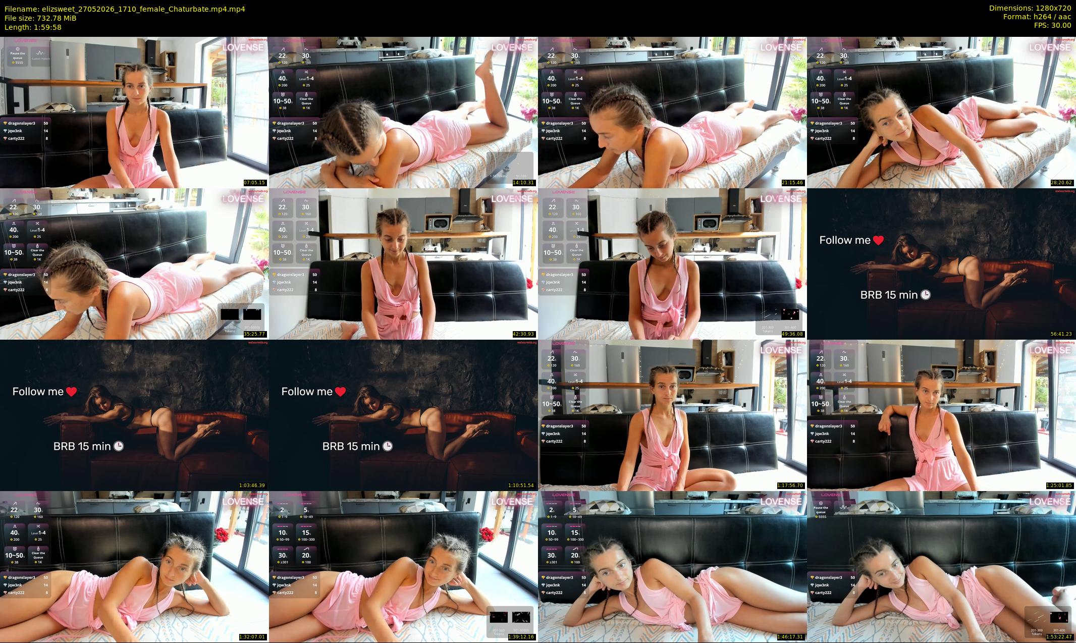 elizsweet — Chaturbate Female cam show, May 27, 2026