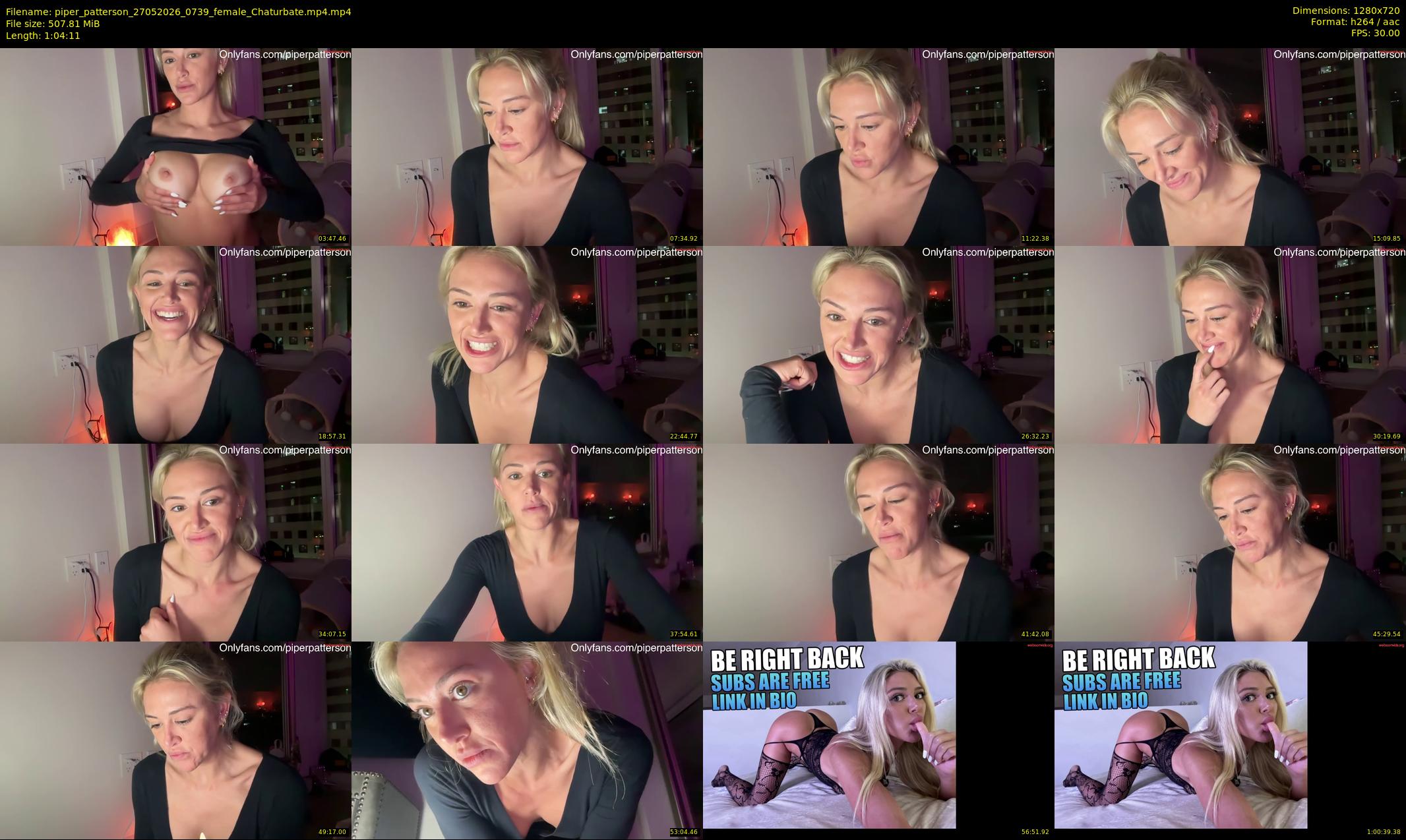 piper_patterson — Chaturbate Female cam show, May 27, 2026