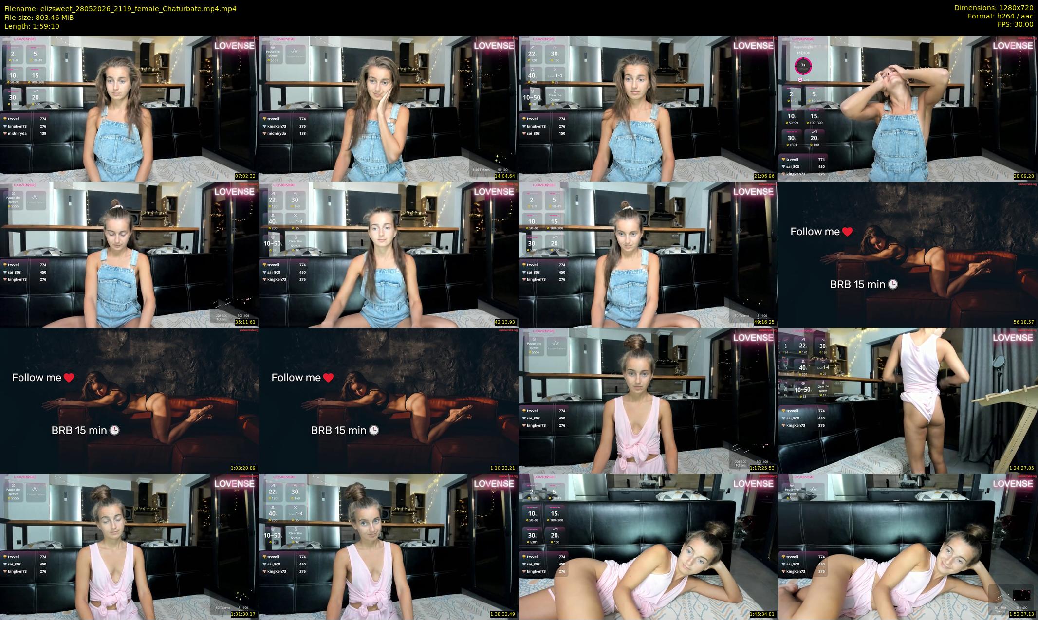 elizsweet — Chaturbate Female cam show, May 28, 2026